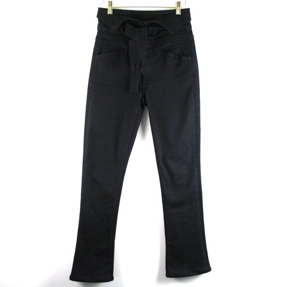 Revolve MOTHER The Triple Stack Runaway Not Guilty Black Belted Jeans 26 - Picture 2 of 8